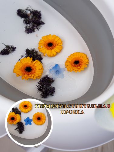Ванночка для купания новорожденных с подставкой и с гамаком, складная фото 9